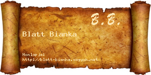 Blatt Bianka névjegykártya